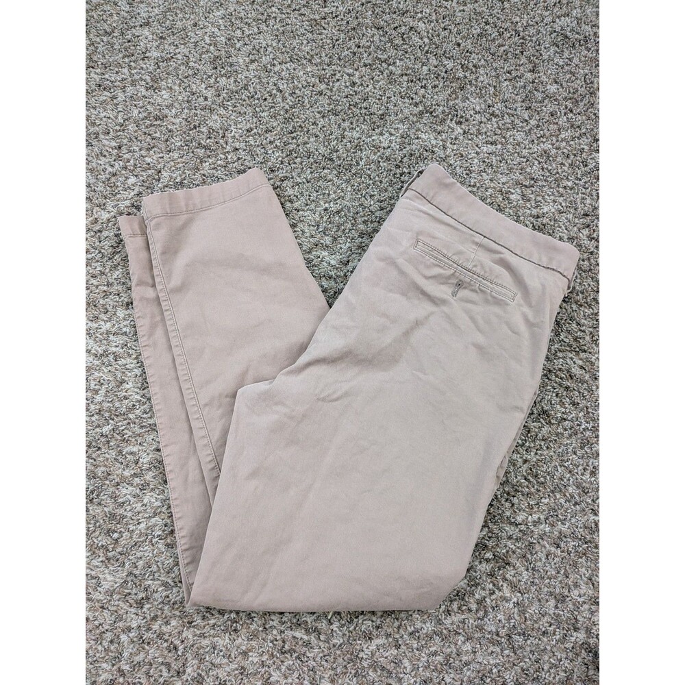 Express Slim Fit Pants Chino Khakis Beige Men's 36/30 (Tag 36/32)